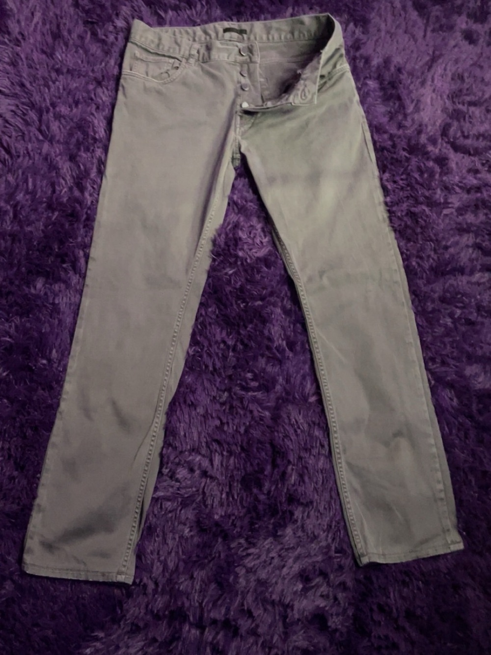 Prada Vintage Straight leg Distressed Jeans Gray